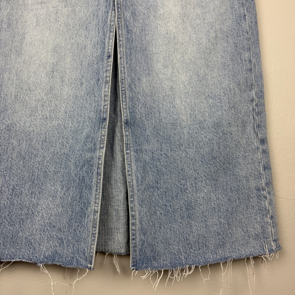 Evereve Pistola Alice Midi Denim Split Front Brooklyn Midi Skirt - Picture 5 of 8